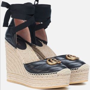 Gucci Leather Espadrilles Platforms